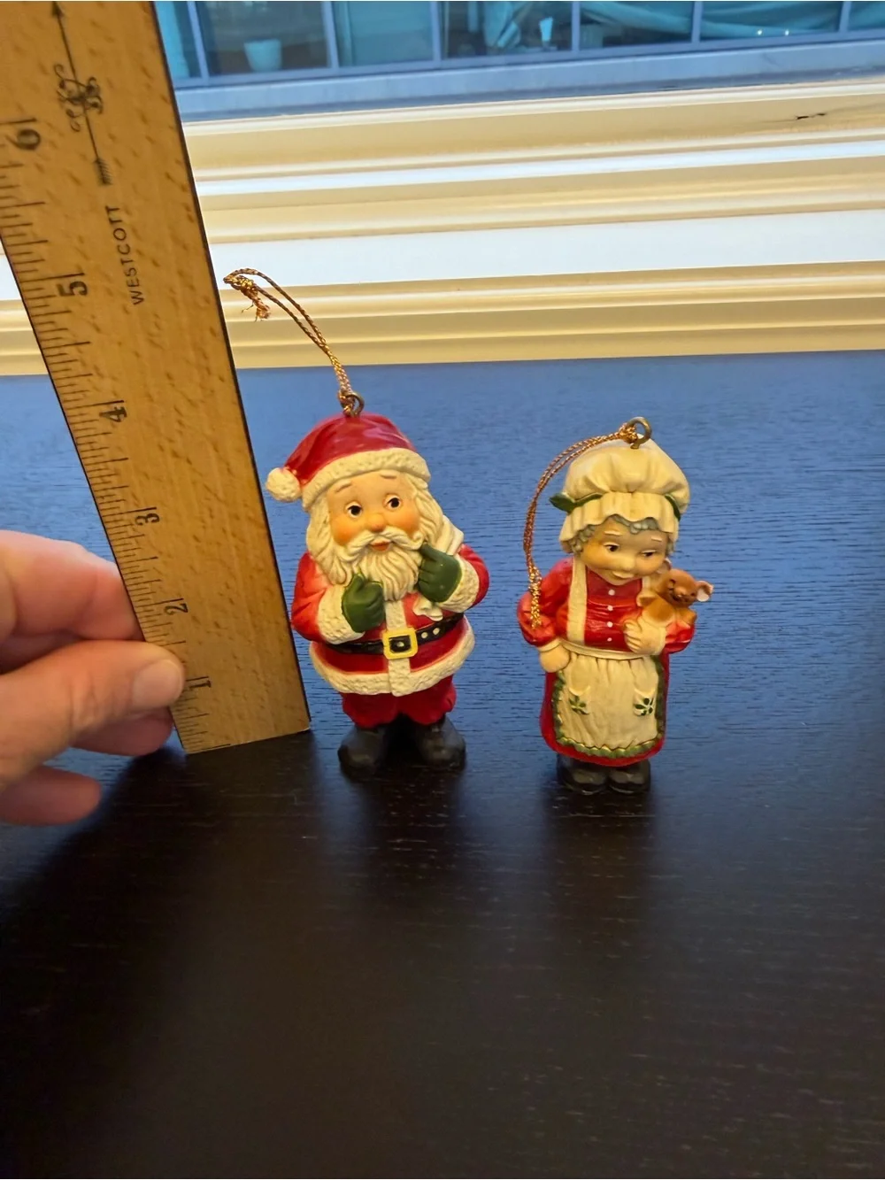 Vintage Holiday Memories Collector Santa & Mrs. Claus Holiday Ornaments